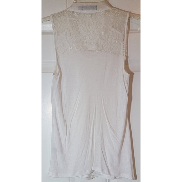 β€οΈβπ₯$8~ The Limited Sleeveless Blouse With Lace Inserts & Chiffon Tie, X - Picture 5 of 5